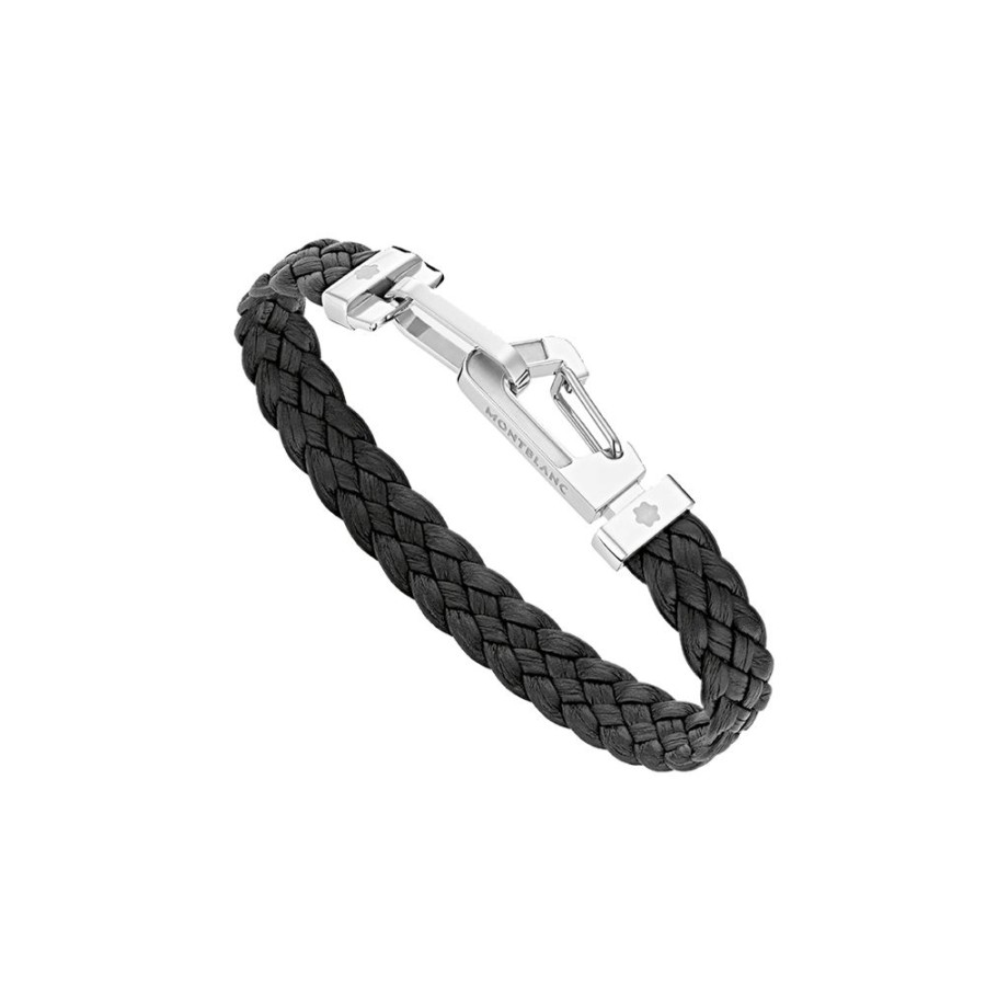 Gioielli Montblanc | Bracciale Pelle Intrecciato