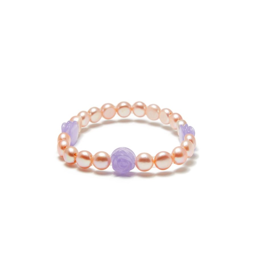 Gioielli Mimì | Bracciale Rose Di Giada E Perla