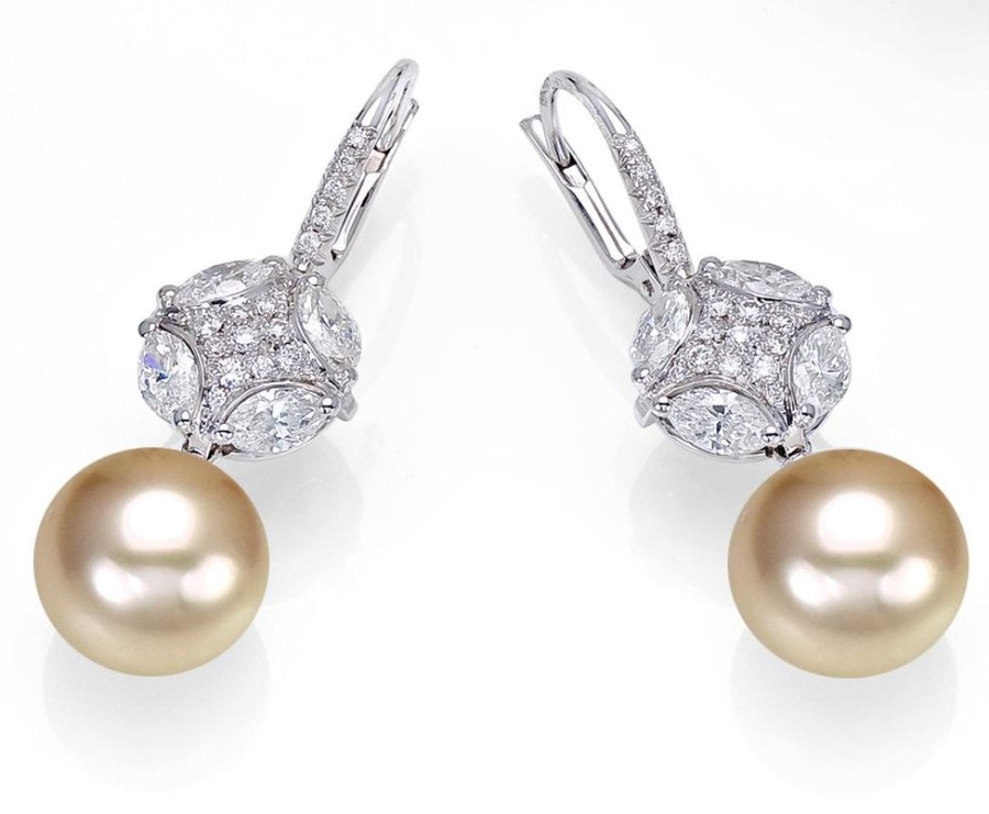 Gioielli Mikimoto | Orecchini Perla Gold E Diamanti