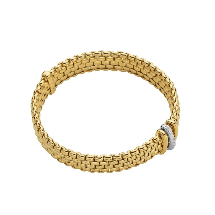 Gioielli Fope | Bracciale Panorama Oro Giallo E Diamanti