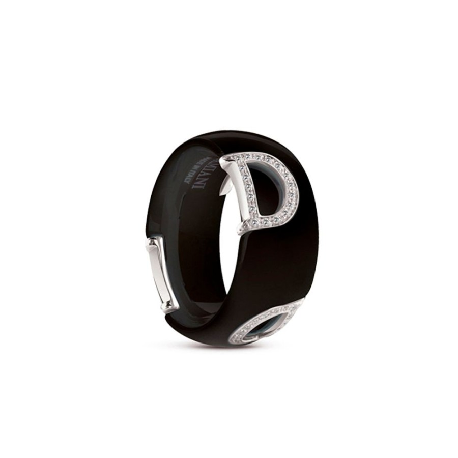 Gioielli Damiani | Anello Ceramica Nero Br.4D Mis.15