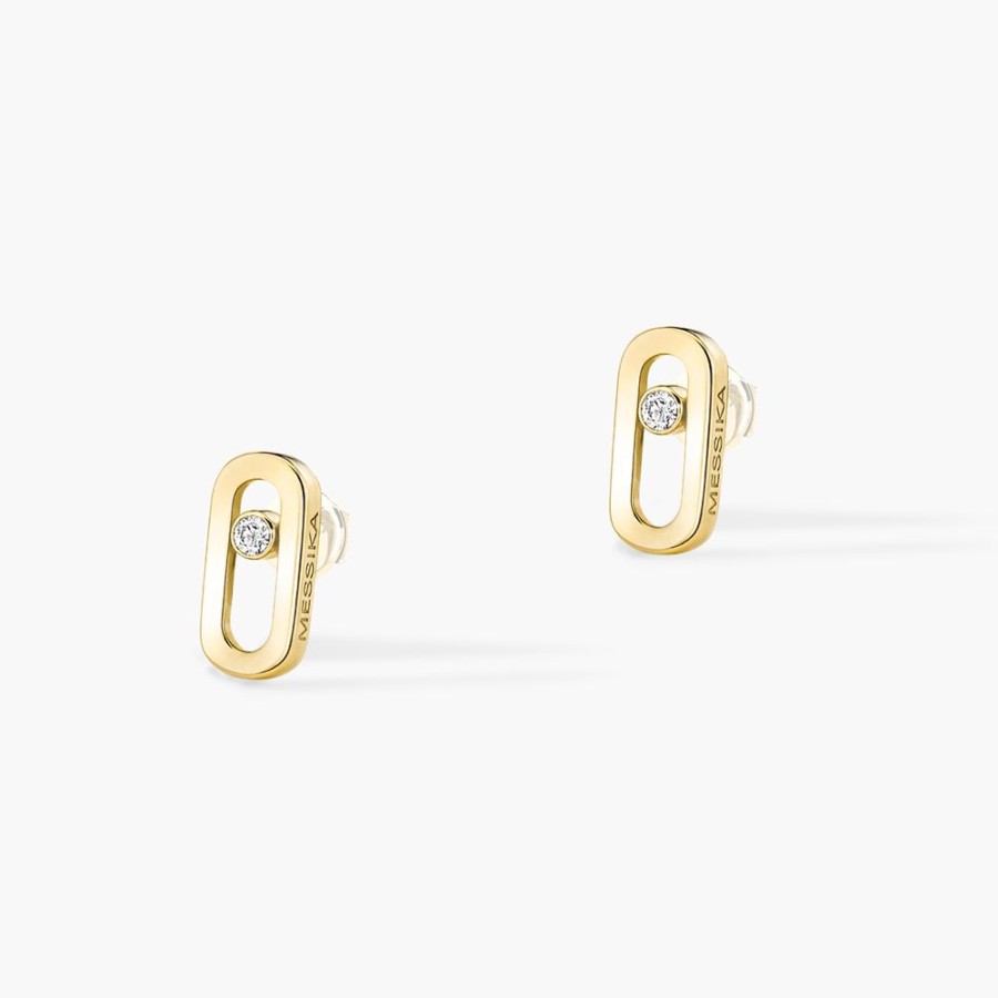 Gioielli Messika | Yellow Gold Diamond Earrings Gold Move Uno Stud Earrings